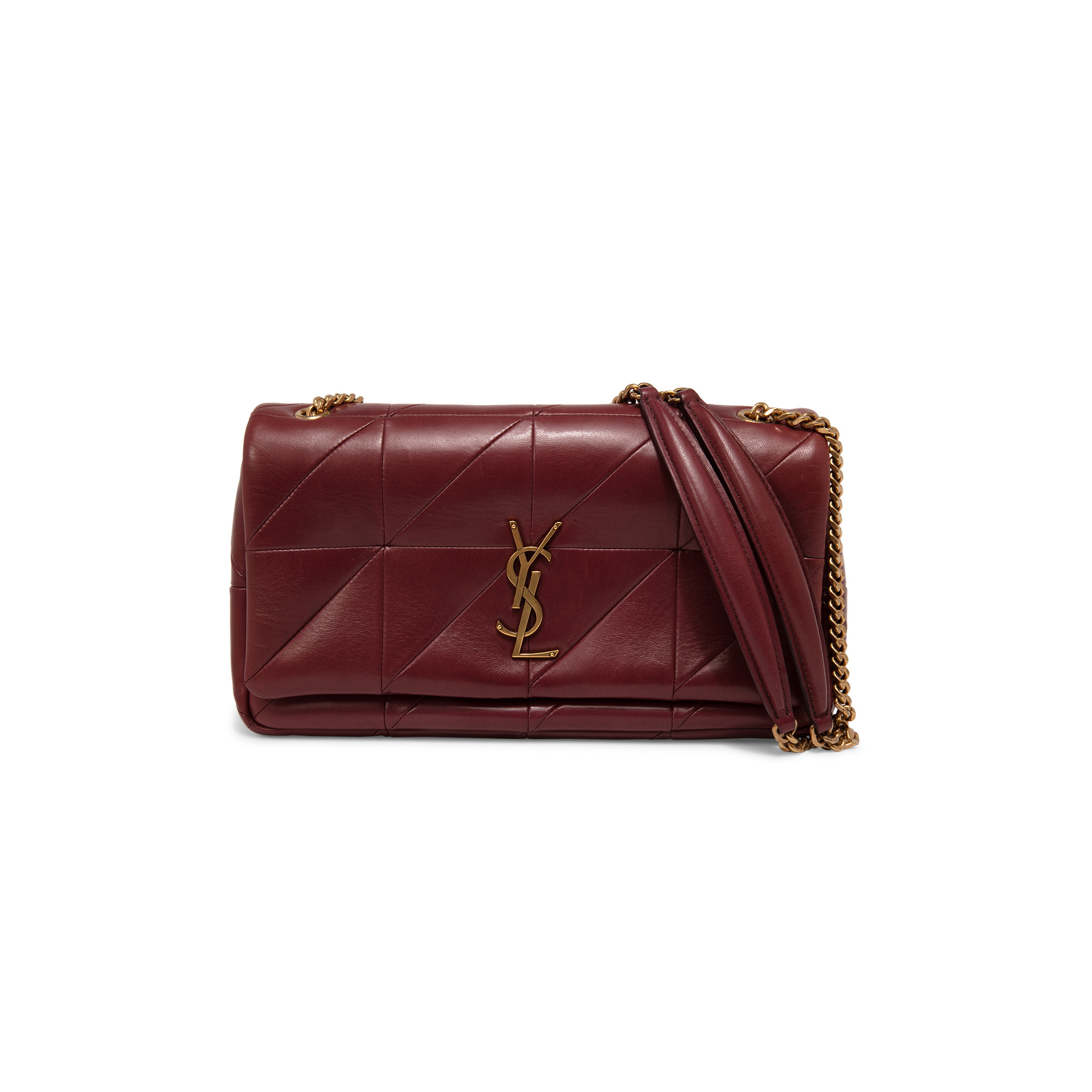 YSL JAMIE 4.3 SHOULDER BAG QUILTED LEATHER DARK RED 515821COP676475 (25*15*7.5cm)